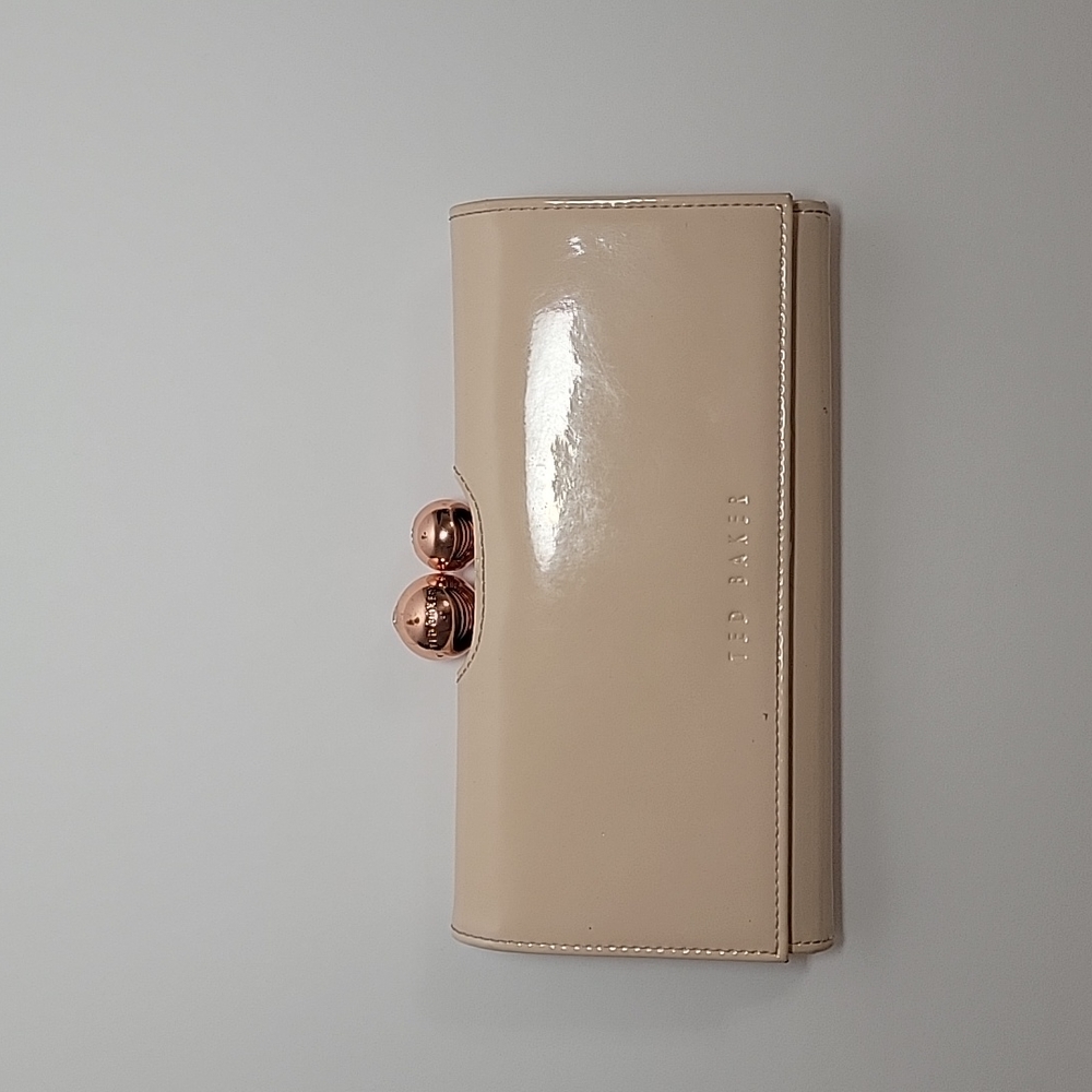 Ted Baker Crystal top gold wallet Matinee in nude pink - Picture 9 of 10